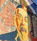 Зайсан қаласындағы (Шығыс Қазақстан облысы, Қазақстан) тұрғын үй қабырғасындағы мурал